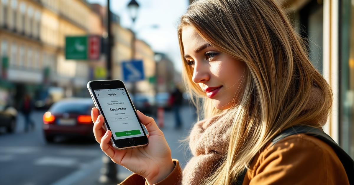 Kvinna tar emot utbetalning från snabblån via Swish samma dag i mobilen